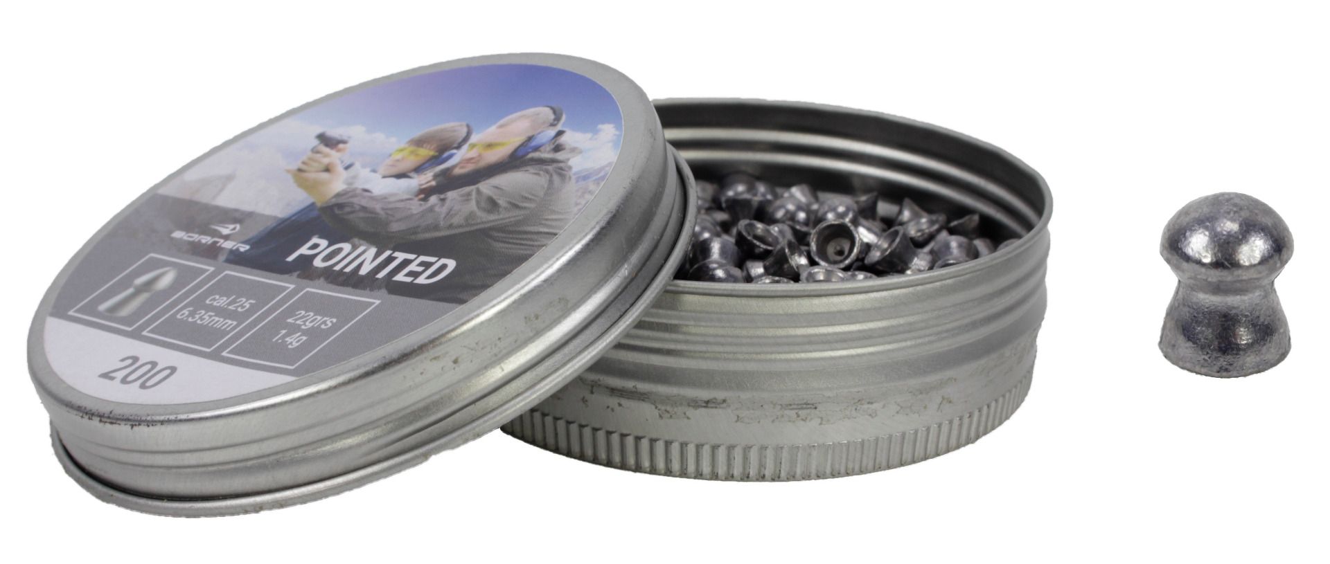 Bukskogeltjes Pointed 6.35 mm