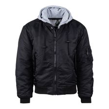 MA-1 Bomber jack hooded zwart
