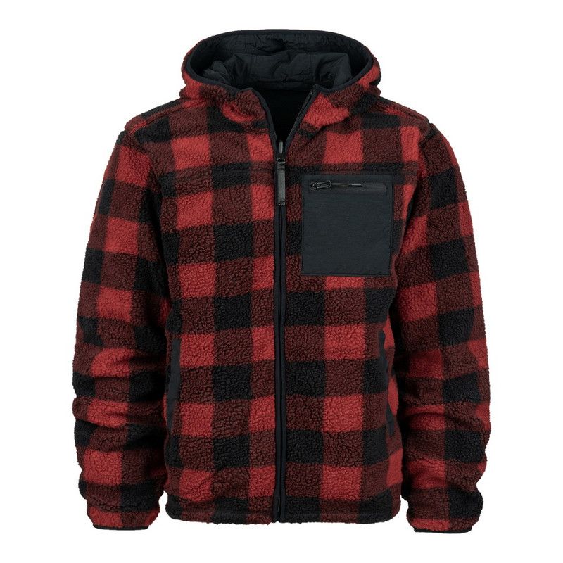 Sherpa-Softshell reversible zwart/rood