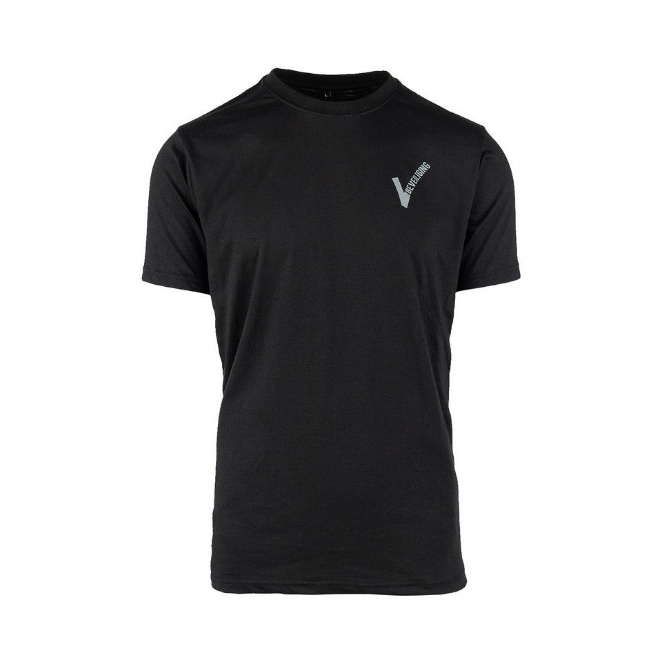 T-shirt beveiliging V-logo zwart
