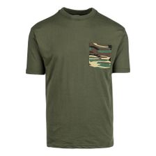 T-shirt camo pocket groen