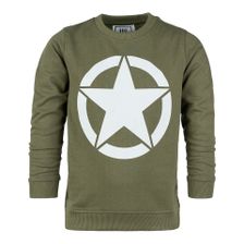 Kinder sweater US ster groen