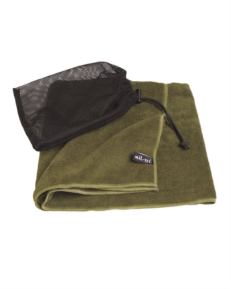 Micro fiber handdoek 50 bij 100 groen
