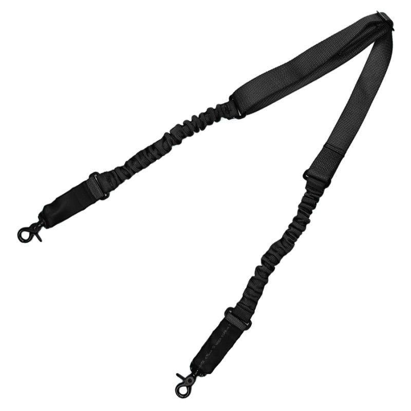 Geweer riem met 2 dempers zwart 