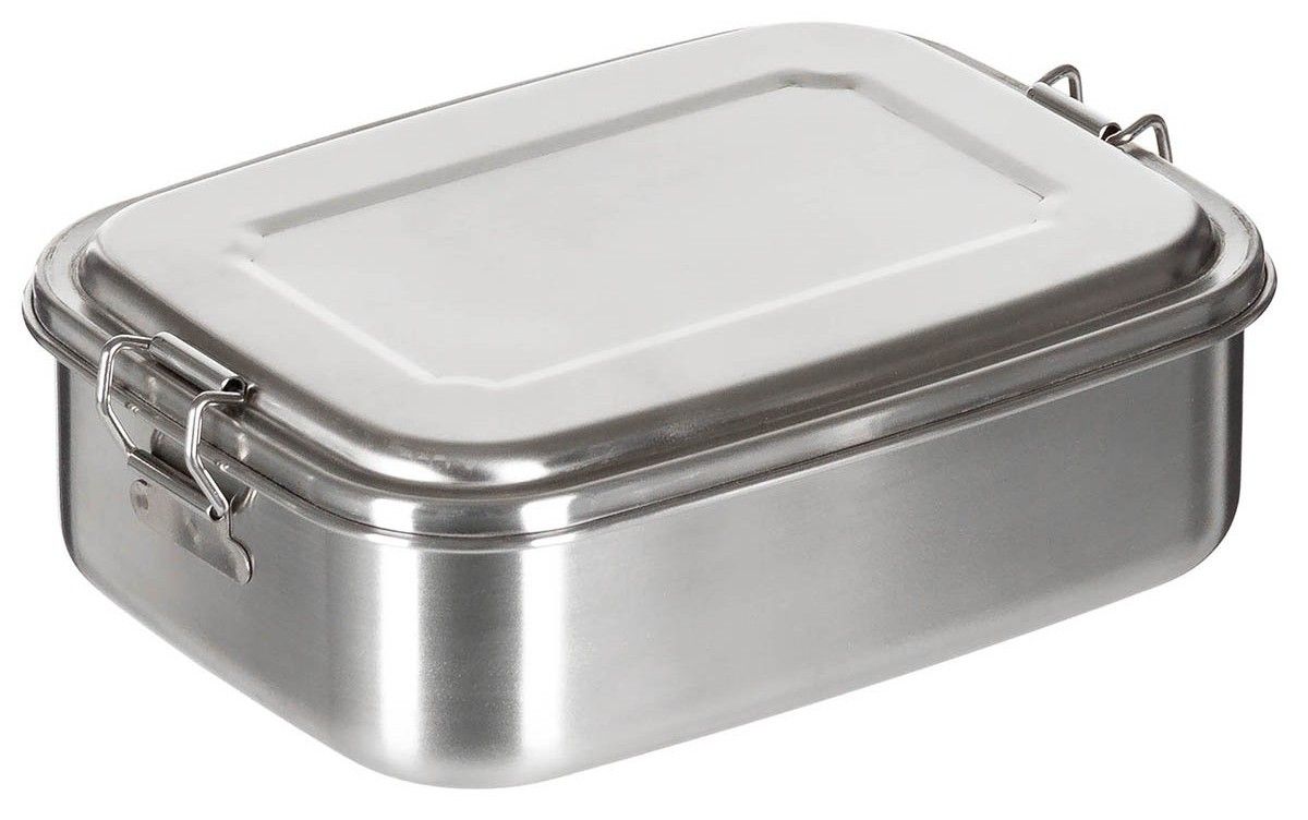 Broodtrommel / Lunchbox RVS 18 x 14 x 6,5 cm