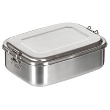 Broodtrommel / Lunchbox RVS 18 x 14 x 6,5 cm