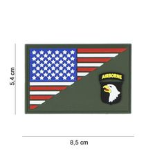  Embleem 3D PVC 101st Airborne halve vlag