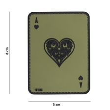 Embleem 3D PVC harten aas groen