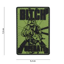 Embleem 3D PVC Bitch groen