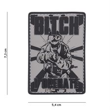 Embleem 3D PVC Bitch grijs