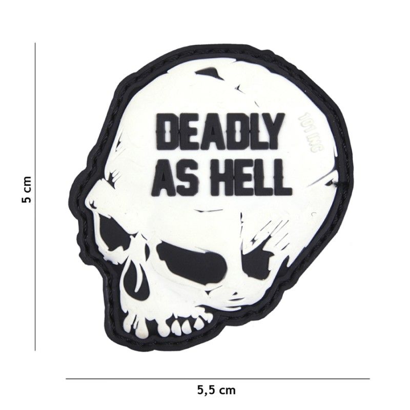 Embleem 3D PVC Deadly As Hell wit 