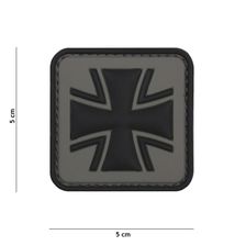 Embleem 3D PVC Duits kruis grijs