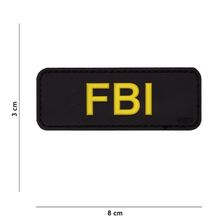 Embleem 3D PVC FBI zwart 