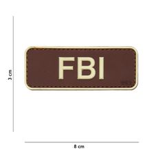 Embleem 3D PVC FBI bruin 