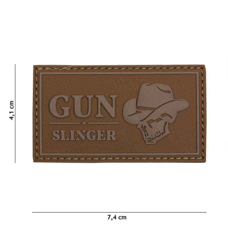 Embleem 3D PVC Gun Slinger skull cowboy coyote 