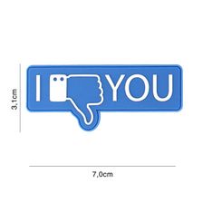 Embleem 3D PVC I don't like you blauw