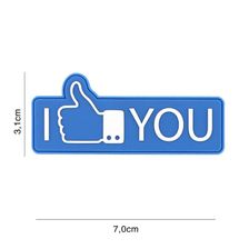 Embleem 3D PVC I like you blauw