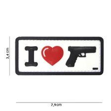 Embleem 3D PVC I Love my sidearm wit