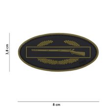 Embleem 3D PVC Infantry groen/zwart