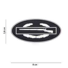 Embleem 3D PVC Infantry wit