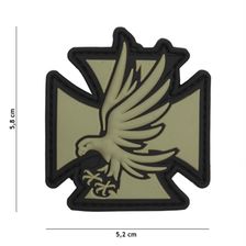 Embleem 3D PVC Iron Eagle groen
