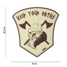 Embleem 3D PVC Keep Our Oaths beige