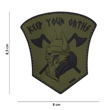 Embleem 3D PVC Keep Your Oaths groen