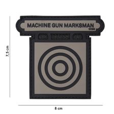 Embleem 3D PVC Machine Gun Marksman grijs 