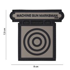 Embleem 3D PVC Machine Gun Marksman grijs