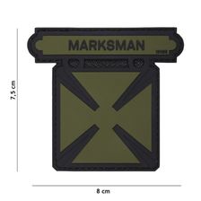 Embleem 3D PVC Marksman groen 