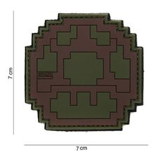 Embleem 3D PVC Mushroom groen/bruin