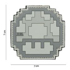 Embleem 3D PVC Mushroom grijs