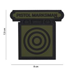 Embleem 3D PVC Pistol Marksman groen 