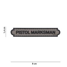 Embleem 3D PVC Pistol Marksman tab grijs 