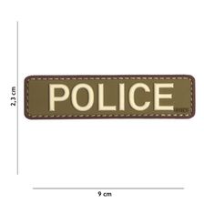 Embleem 3D PVC Police groen/bruin