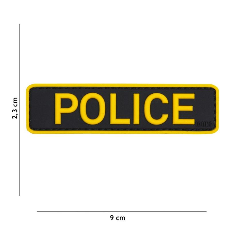 Embleem 3D PVC Police geel 