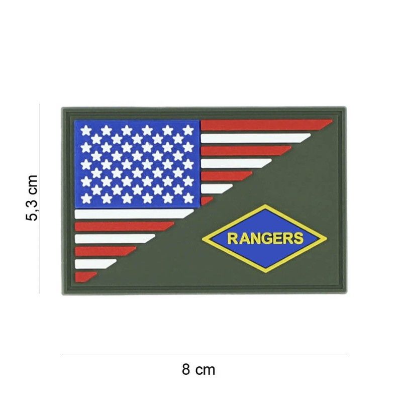 Embleem 3D PVC Rangers halve vlag