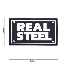 Embleem 3D PVC Real Steel zwart 