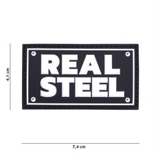 Embleem 3D PVC Real Steel zwart