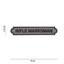 Embleem 3D PVC Rifle Marksman tab grijs 