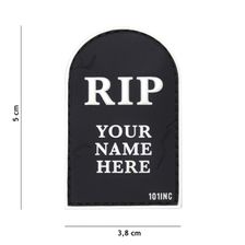 Embleem 3D PVC RIP zwart