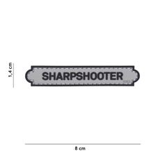 Embleem 3D PVC Sharpshooter tab grijs