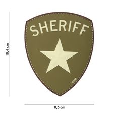 Embleem 3D PVC Sheriff groen 