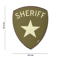 Embleem 3D PVC Sheriff groen