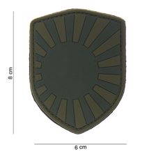 Embleem 3D PVC schild Japan oorlogsvlag groen