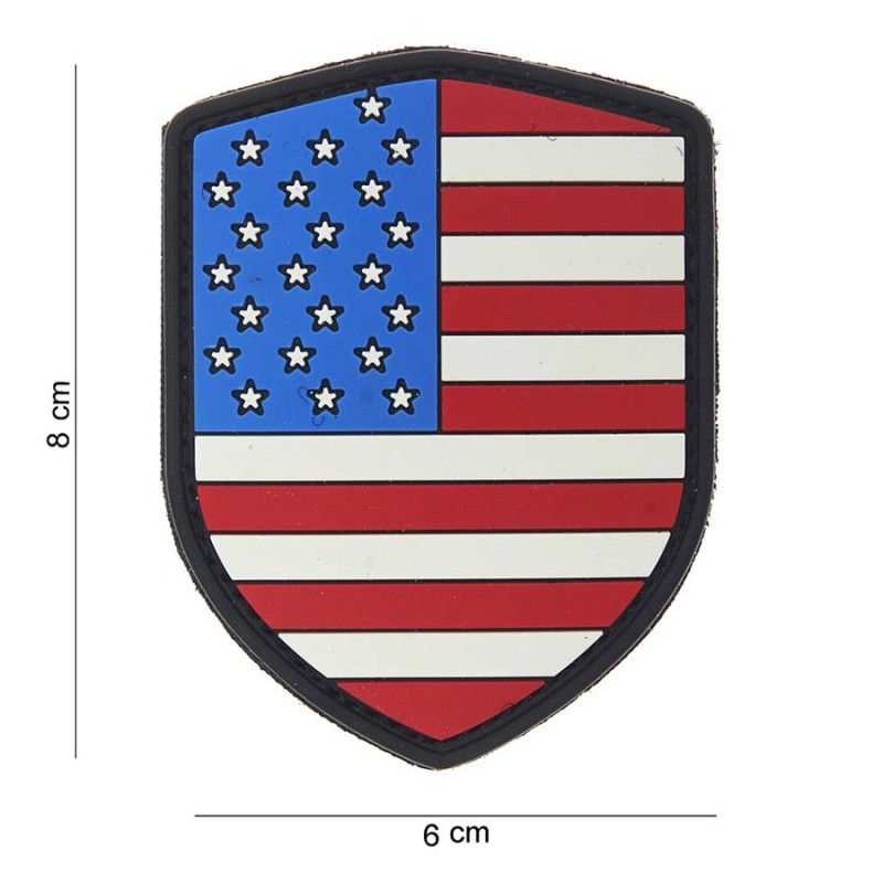 Embleem 3D PVC Schild USA color 
