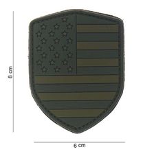 Embleem 3D PVC Schild USA groen