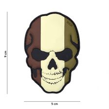 Embleem 3D PVC skull België camo