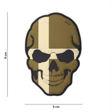 Embleem 3D PVC skull Denemarken subdued