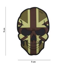 Embleem 3D PVC Skull Groot Brittannië camo